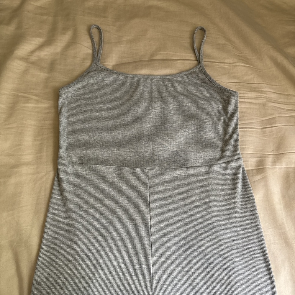 shein grey ribbed jumpsuit
